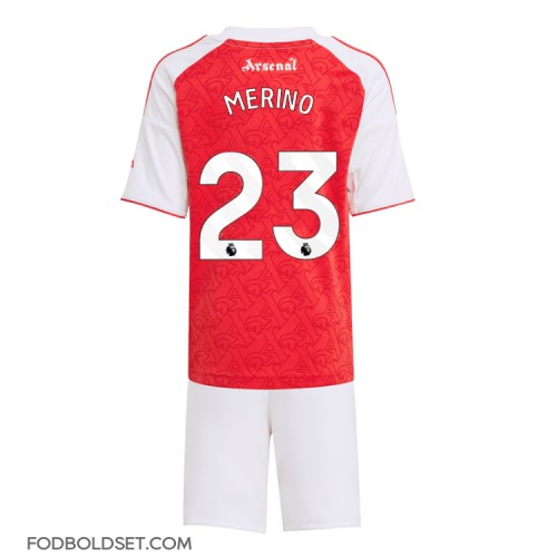 Arsenal Mikel Merino #23 Hjemme Trøje Børn 2025-26 Kortærmet (+ Korte bukser)
